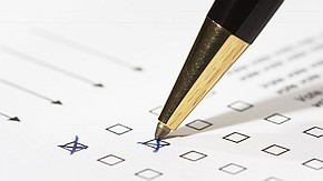 Pen filling in a questionnaire